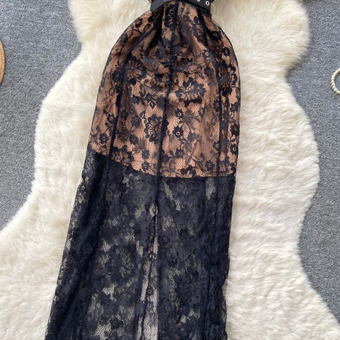 High-end Black Less Dress
