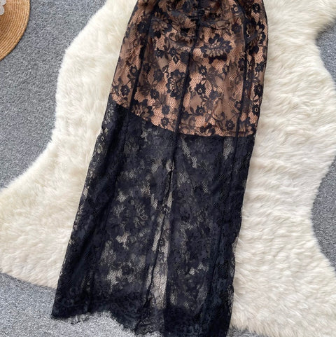 High-end Black Less Dress