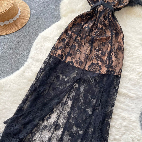 High-end Black Less Dress