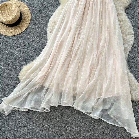 French Style Backless Lace Dress