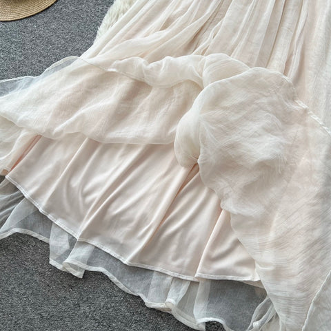French Style Backless Lace Dress