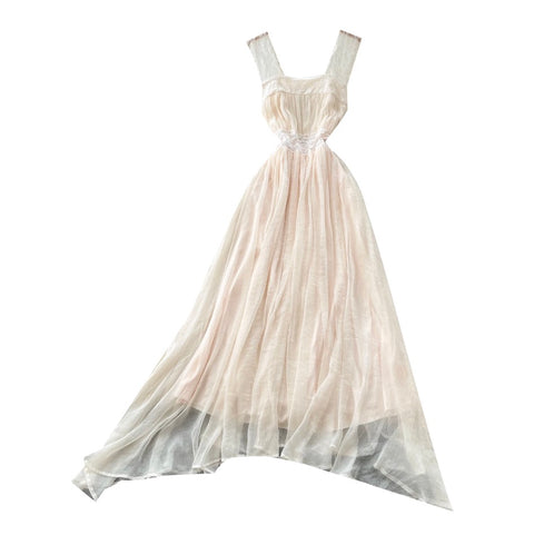 French Style Backless Lace Dress