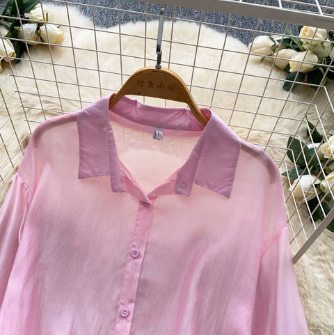 Shirt & 3D Ruffled Skirt 2Pcs