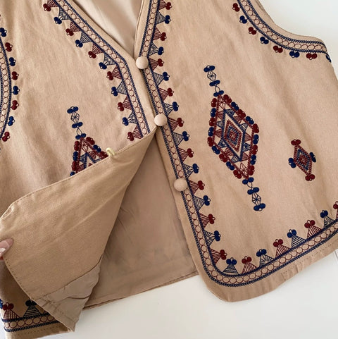 Bohemian Style Embroidered Vest