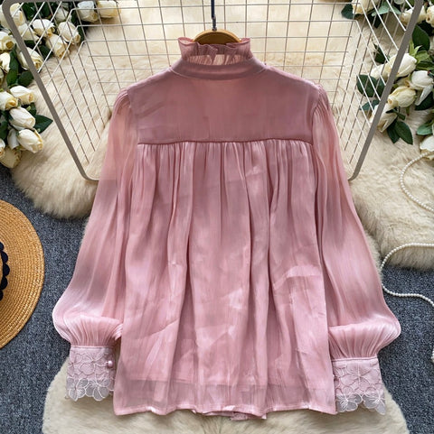 Bow-tie 3D Embroidery Shirt