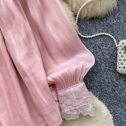 Bow-tie 3D Embroidery Shirt