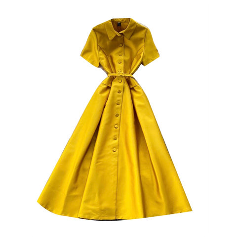 French Style A-line Shirt Dress
