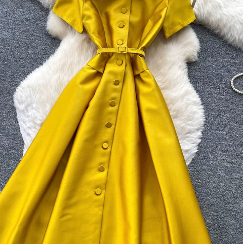 French Style A-line Shirt Dress