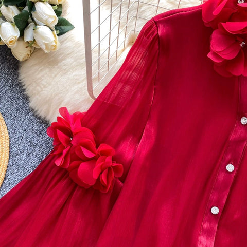 3D Ruffled Loose-fit Shirt