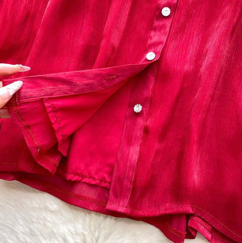 3D Ruffled Loose-fit Shirt