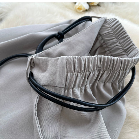 Elegant A-line Casual Pleated Skirt