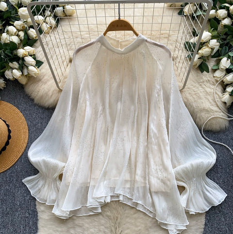 Sweetie Beaded Loose-fit Shirt