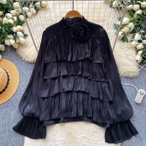 Niche Layered Ruffle Shirt