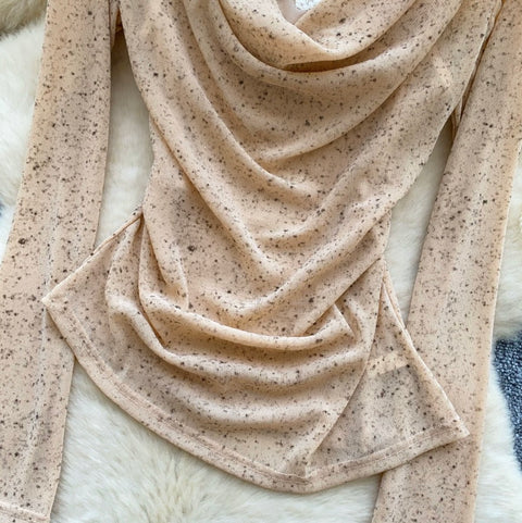 Faux Two-pieces Asymmetric Shirt