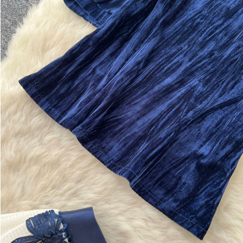 French Style Shirt & Floral Skirt 2Pcs