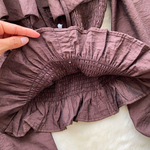 Off-shoulder Flared Sleeve Shirts