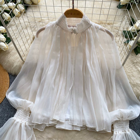 Sweetie Flared Sleeve Chiffon Top