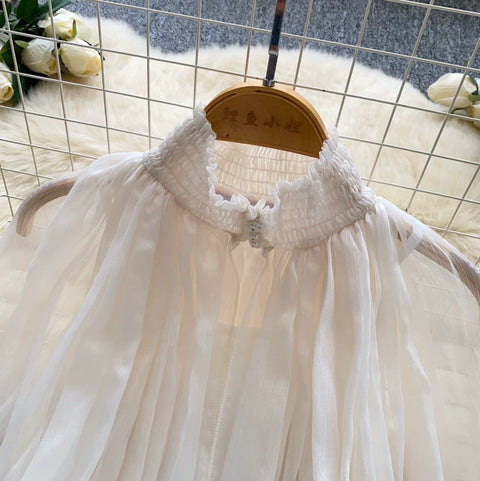 Sweetie Flared Sleeve Chiffon Top