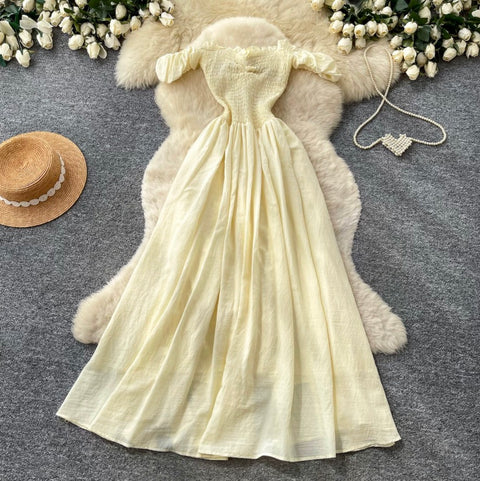 Puffy Sleeve Off-shoulder Dress