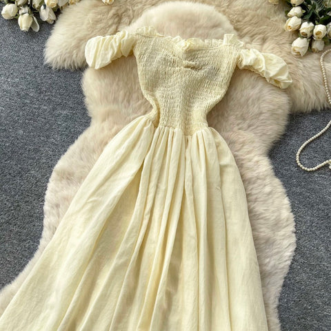 Puffy Sleeve Off-shoulder Dress