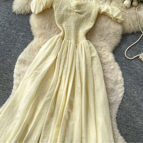 Puffy Sleeve Off-shoulder Dress