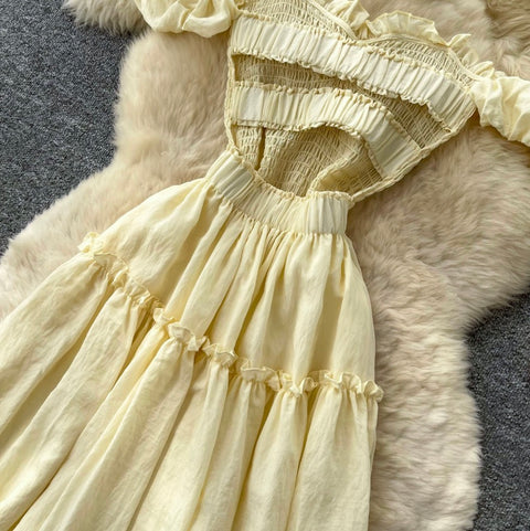 Puffy Sleeve Off-shoulder Dress