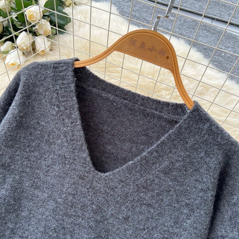 Soft Sweater & Fishtail Skirt 2Pcs