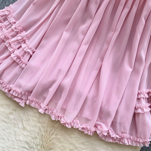 Off-shoulder Ruffled Cake Shirt