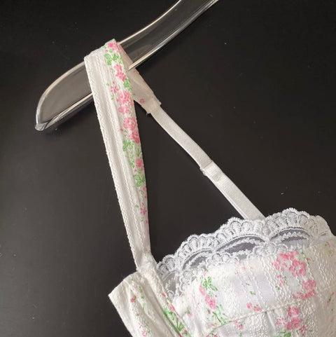 Sweetie Floral Print Fishbone Camisole