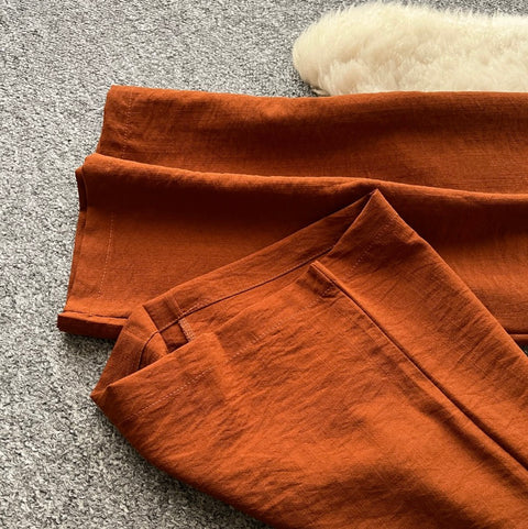Drawstring Shirt & Trousers Casual 2Pcs