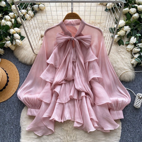Sweetie Layered Ruffled Chiffon Top