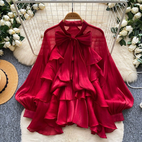 Sweetie Layered Ruffled Chiffon Top