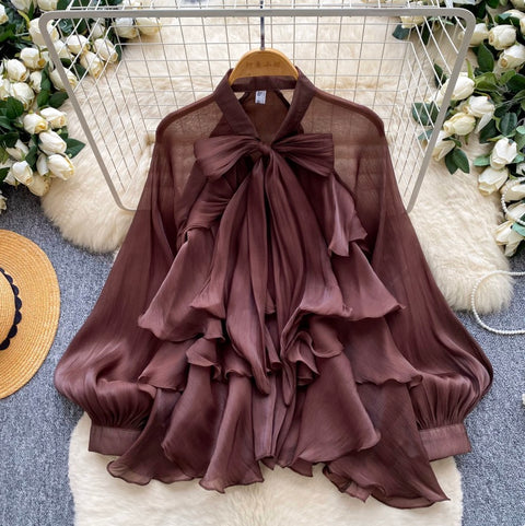 Sweetie Layered Ruffled Chiffon Top
