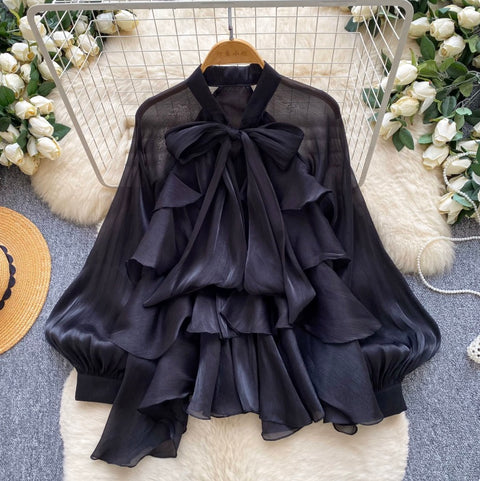Sweetie Layered Ruffled Chiffon Top