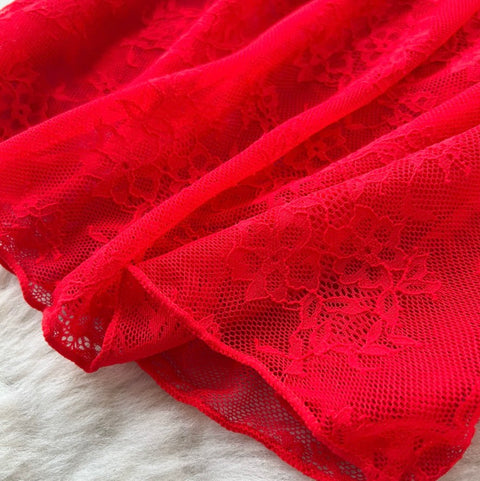 Lace Shawl & Slip Dress 2Pcs