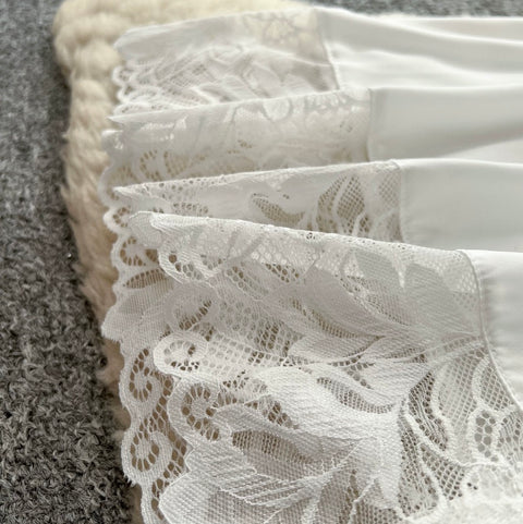 Lace-up Satin Patchwork Nightdress