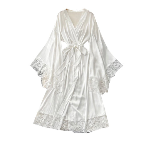 Lace-up Satin Patchwork Nightdress
