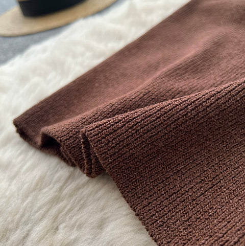 Sleeveless Knitted Dress with Bumbag