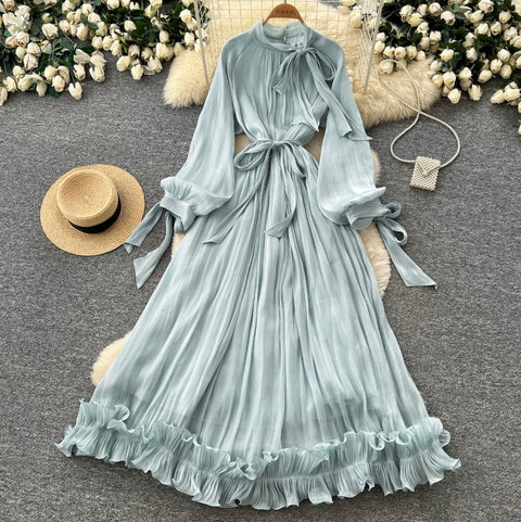 French Style Ruffled A-line Dress