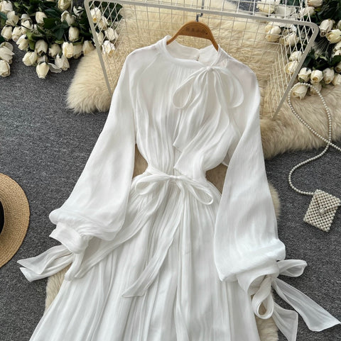 French Style Ruffled A-line Dress