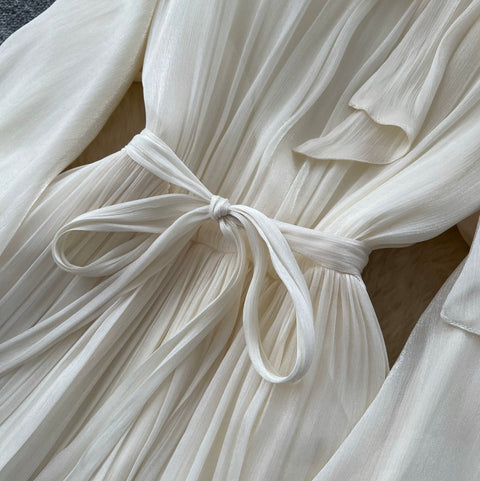 French Style Ruffled A-line Dress