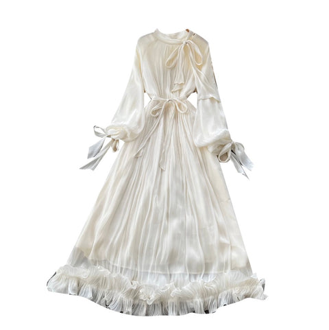 French Style Ruffled A-line Dress