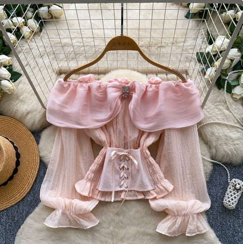 Sweetie Off-shoulder Ruffled Top