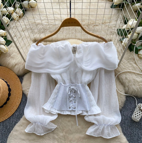 Sweetie Off-shoulder Ruffled Top