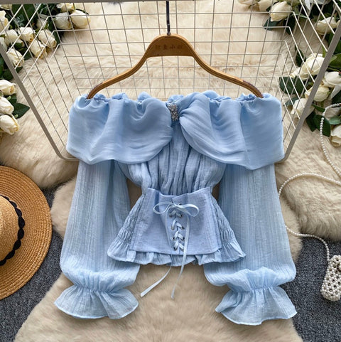 Sweetie Off-shoulder Ruffled Top