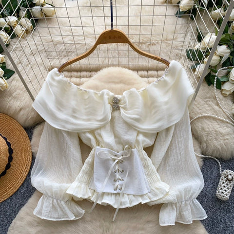 Sweetie Off-shoulder Ruffled Top