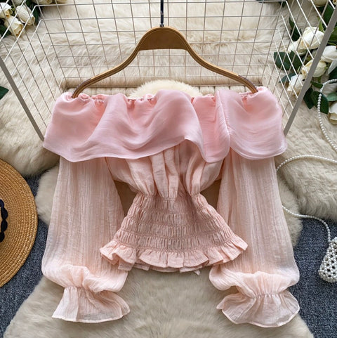 Sweetie Off-shoulder Ruffled Top