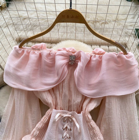 Sweetie Off-shoulder Ruffled Top