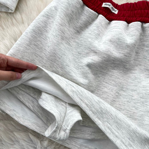 Hoodie & Vest & Skirt Sportswear 3Pcs