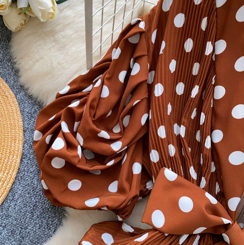 Puffy Sleeve Polka Dot Top